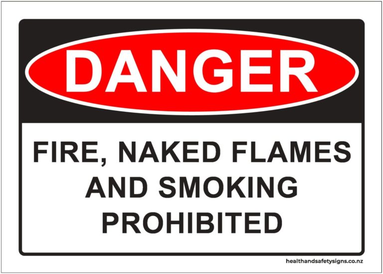 Fire Naked Flames And Smoking Prohibited Danger Sign Health And