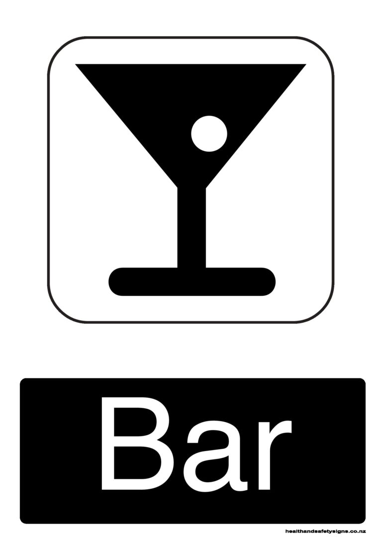 Bar Health and Safety Signs