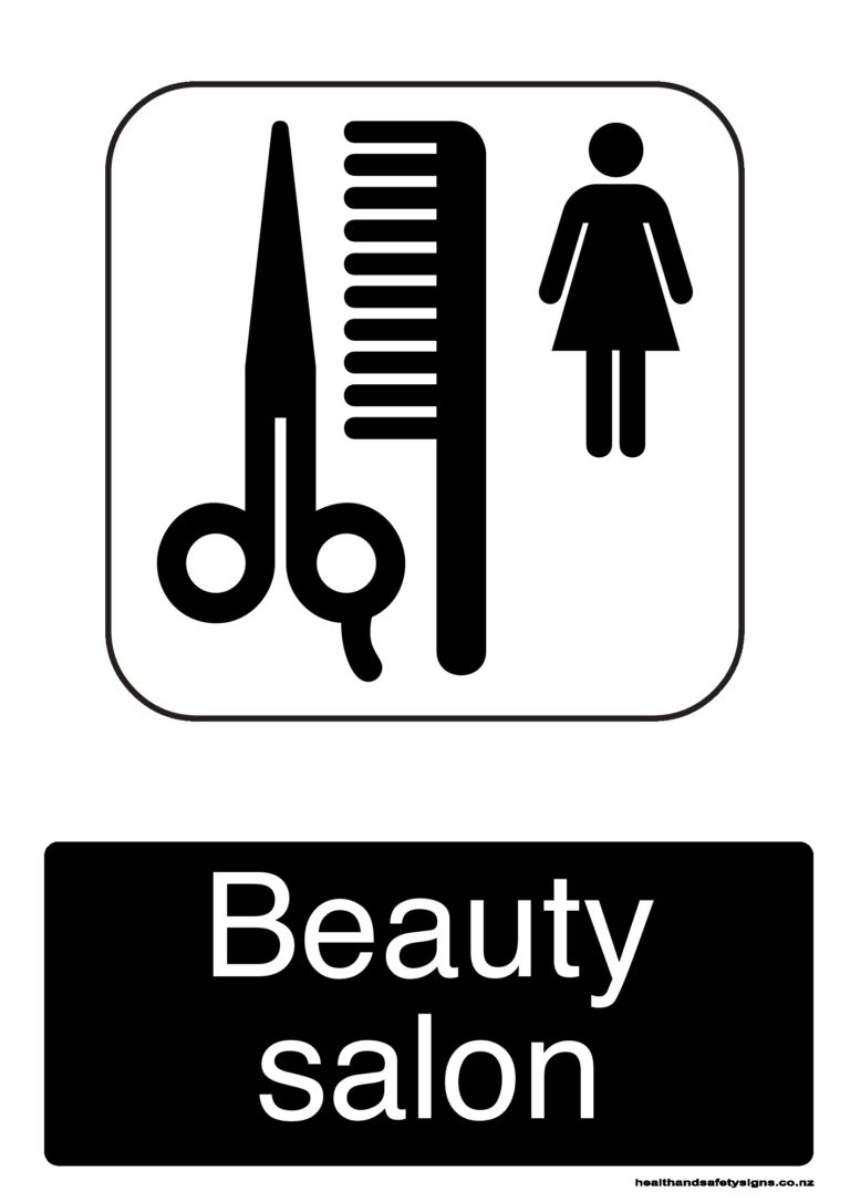 Beauty salon Health and Safety Signs