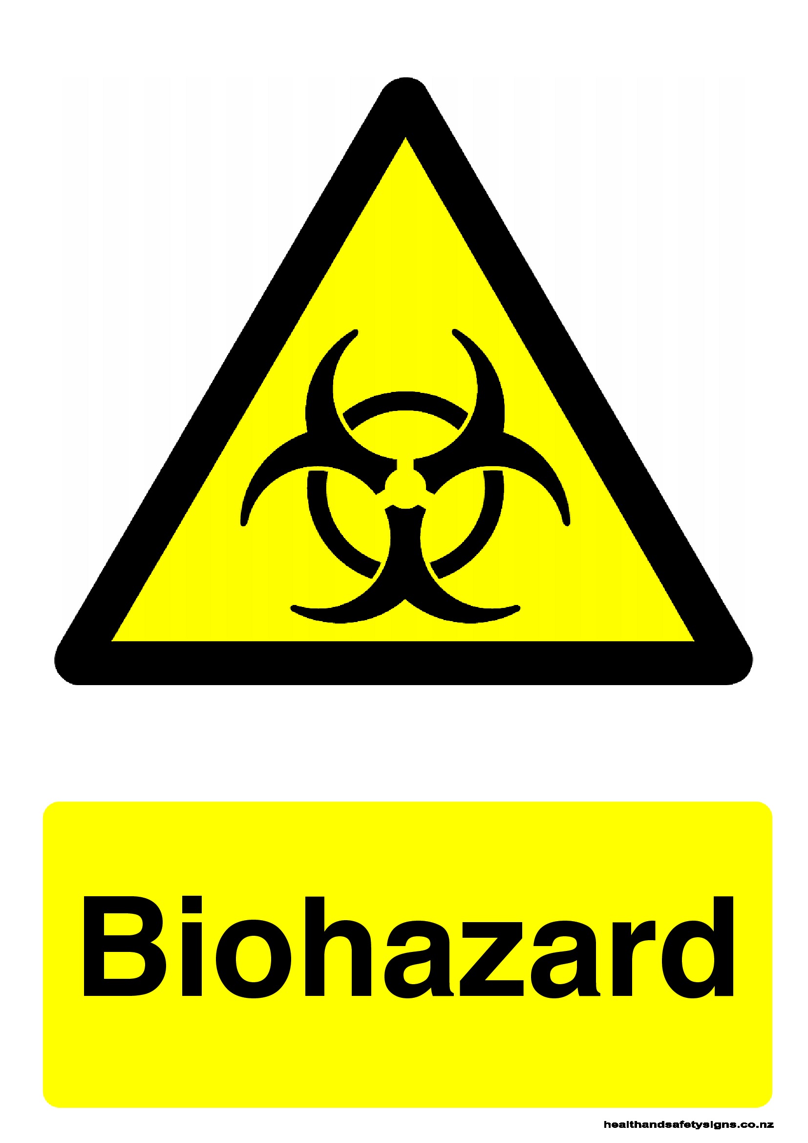 Biohazard warning sign Health and Safety Signs