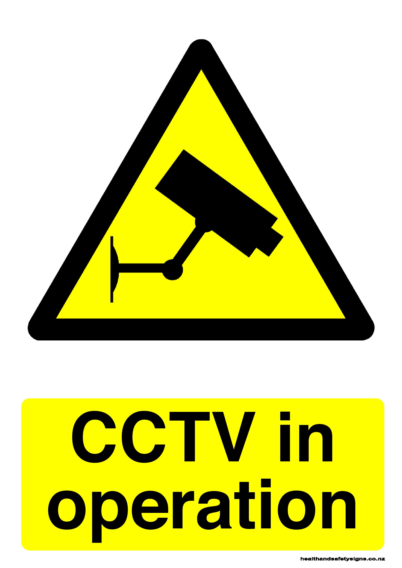 CCTV in operation warning sign Health and Safety Signs
