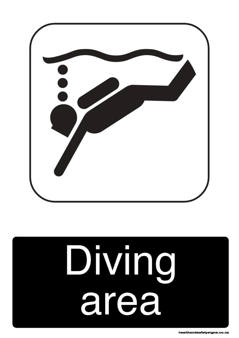 Diving area Health and Safety Signs