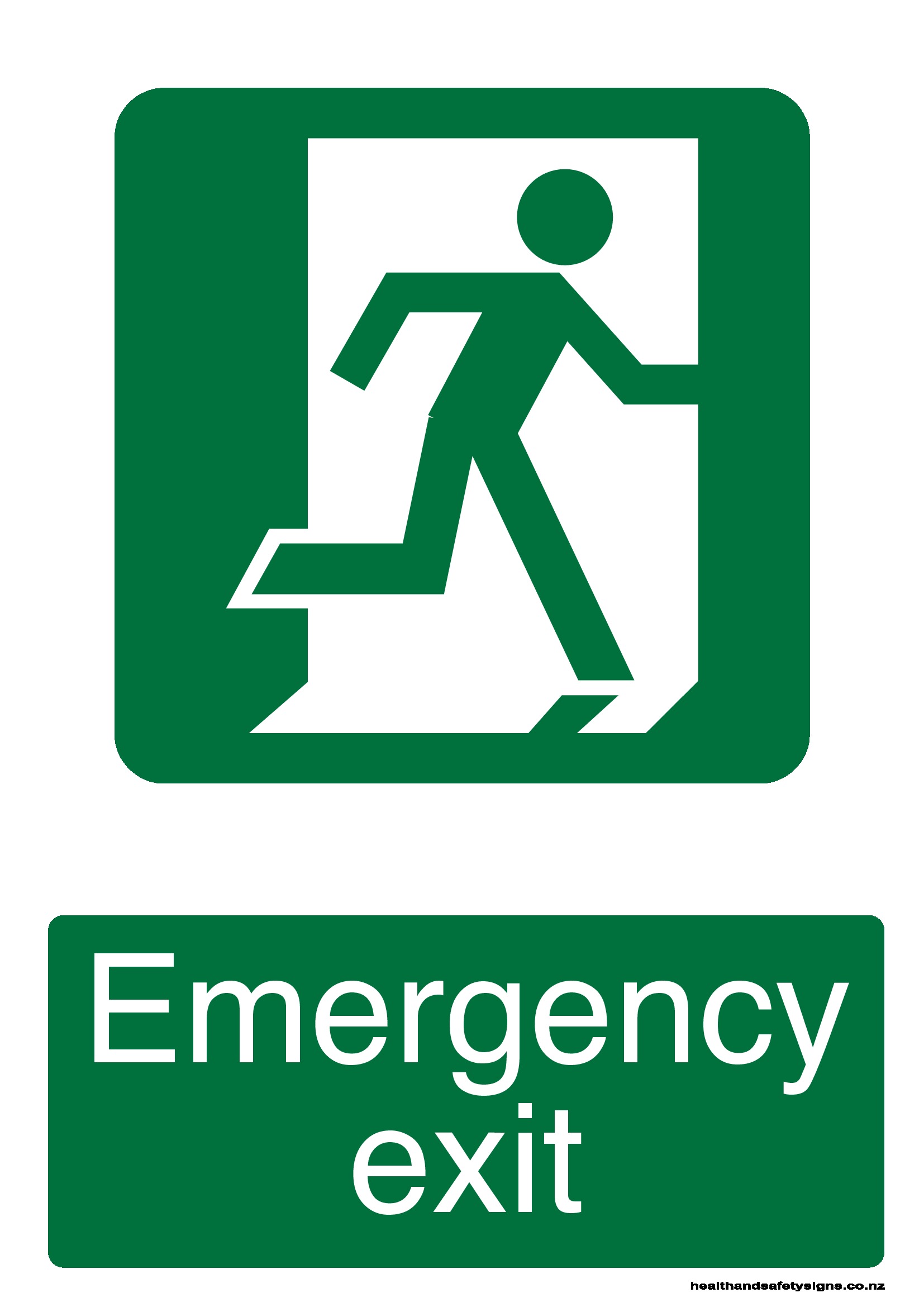 Emergency exit - Health and Safety Signs