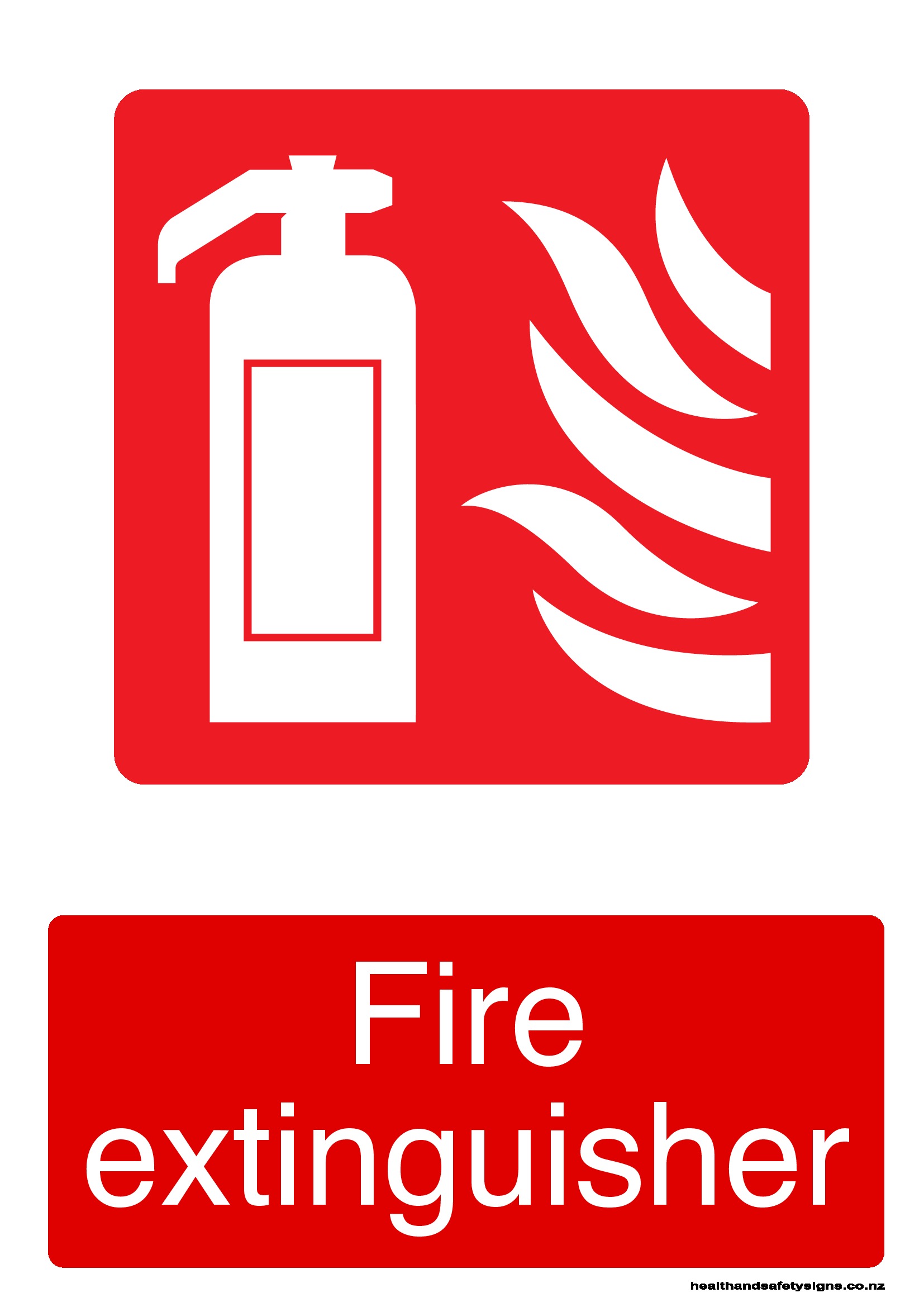 Fire extinguisher Health and Safety Signs