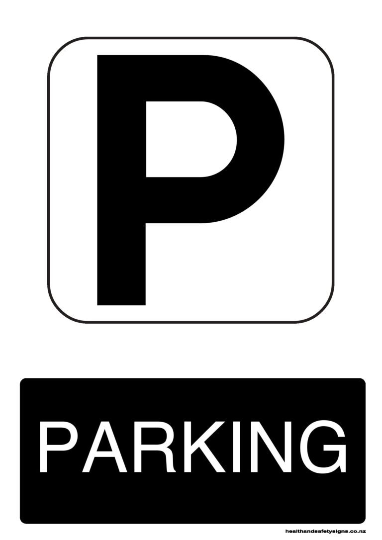 Parking black - Health and Safety Signs