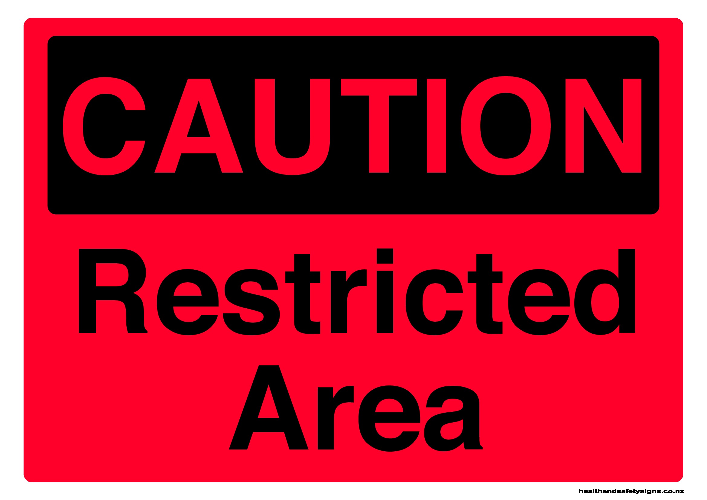 Restricted deals area signs