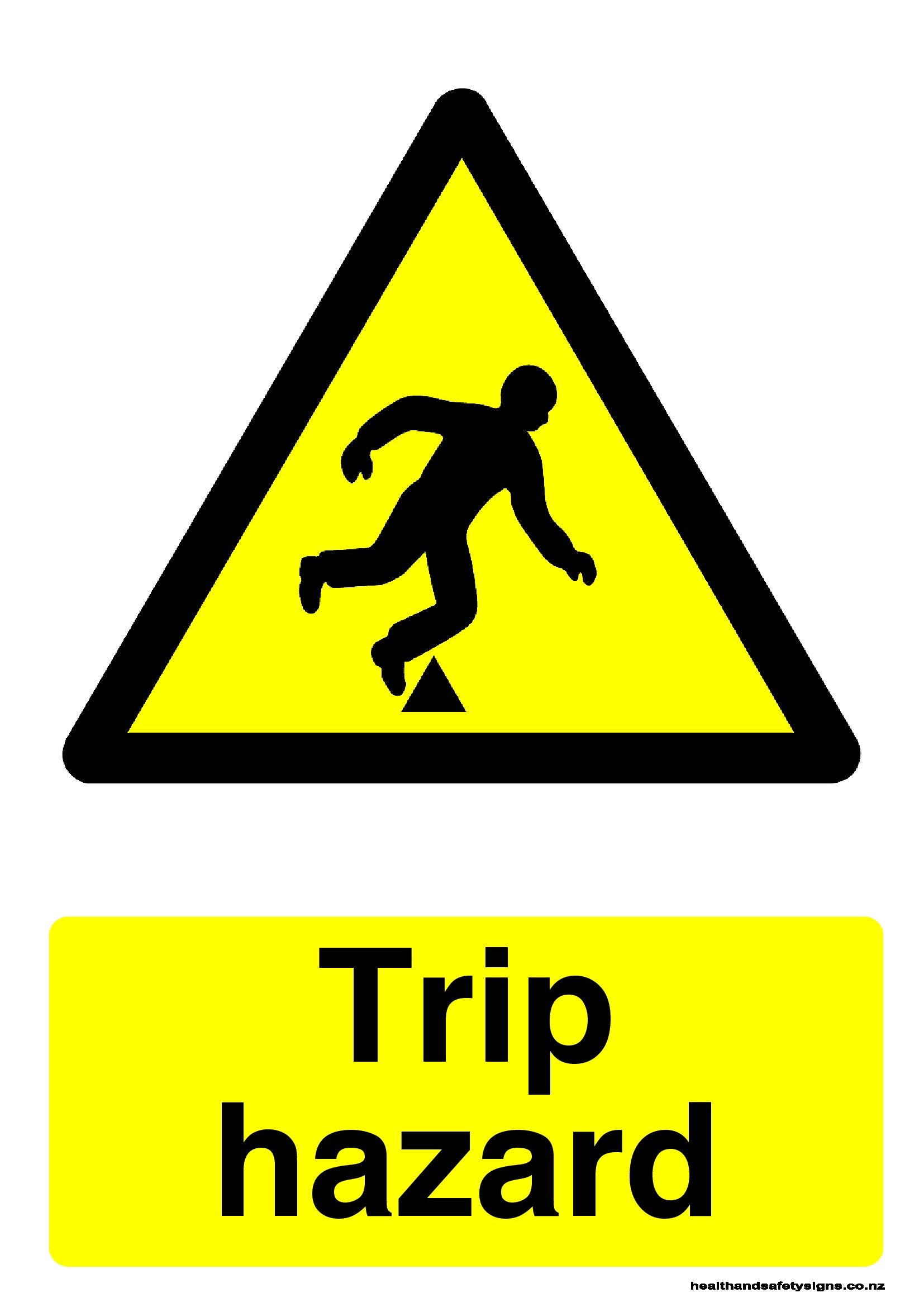 trip hazard sign