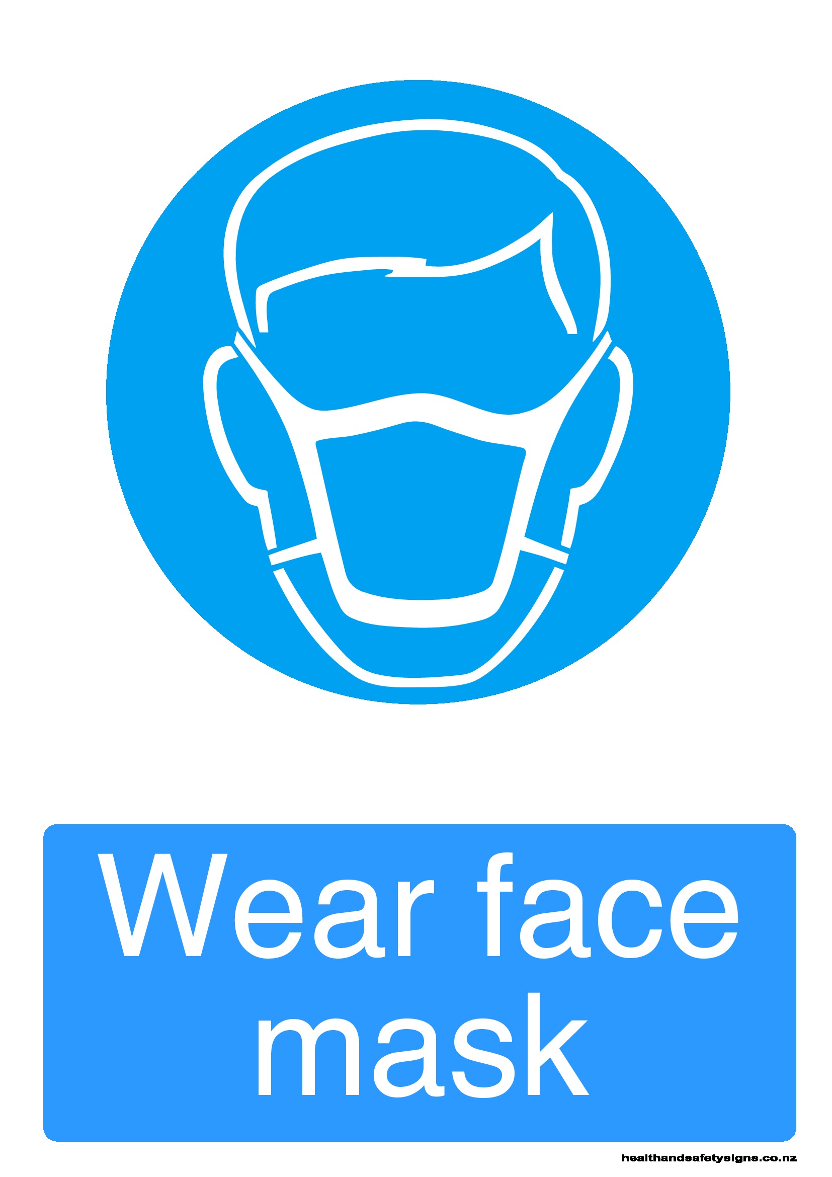 Wear face mask - Health and Safety Signs