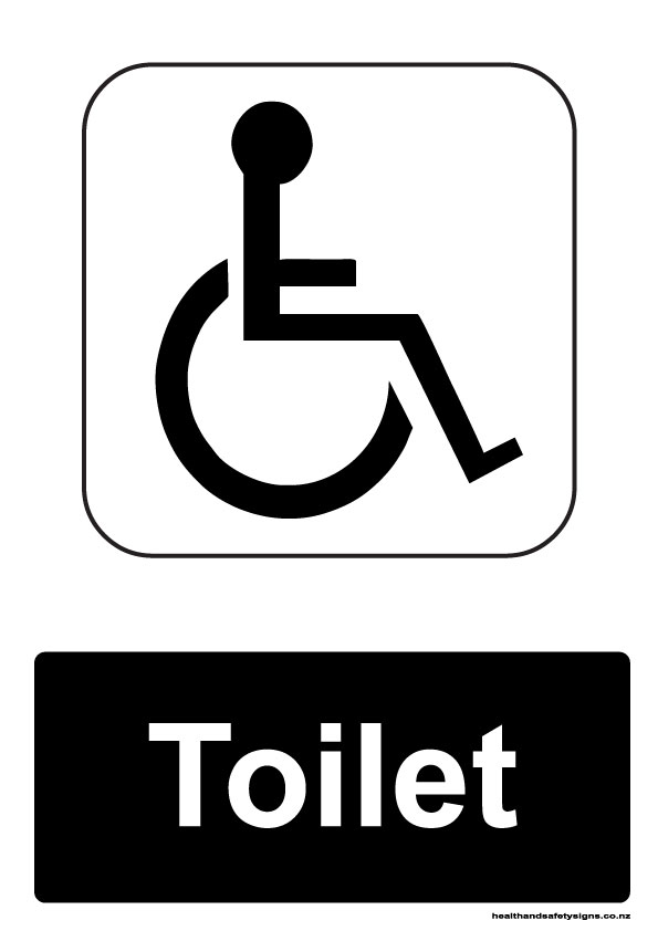 Wheelchair Toilet Sign
