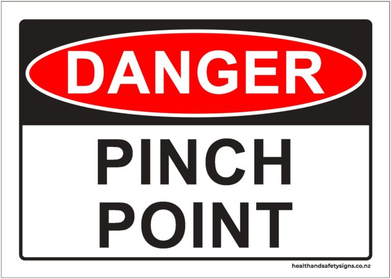 Pinch Point Danger Sign - Health and Safety Signs