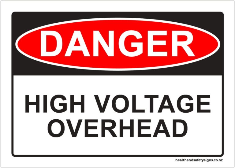 High Voltage Overhead Danger Sign Health And Safety Signs